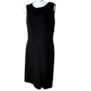 Escada Black Sleeveless Fit & Flare Dress 36 6 Elegant Tailored Old Money Chic‎